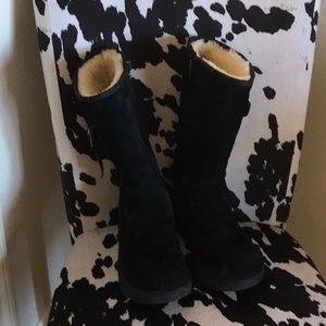 Ugg Retro Cargo Black Pocket Boots, Size 8 USA